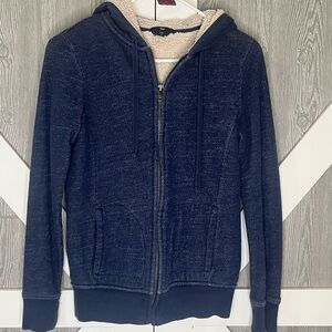 107. GAP Cream Sherpa Fleece Jacket Small